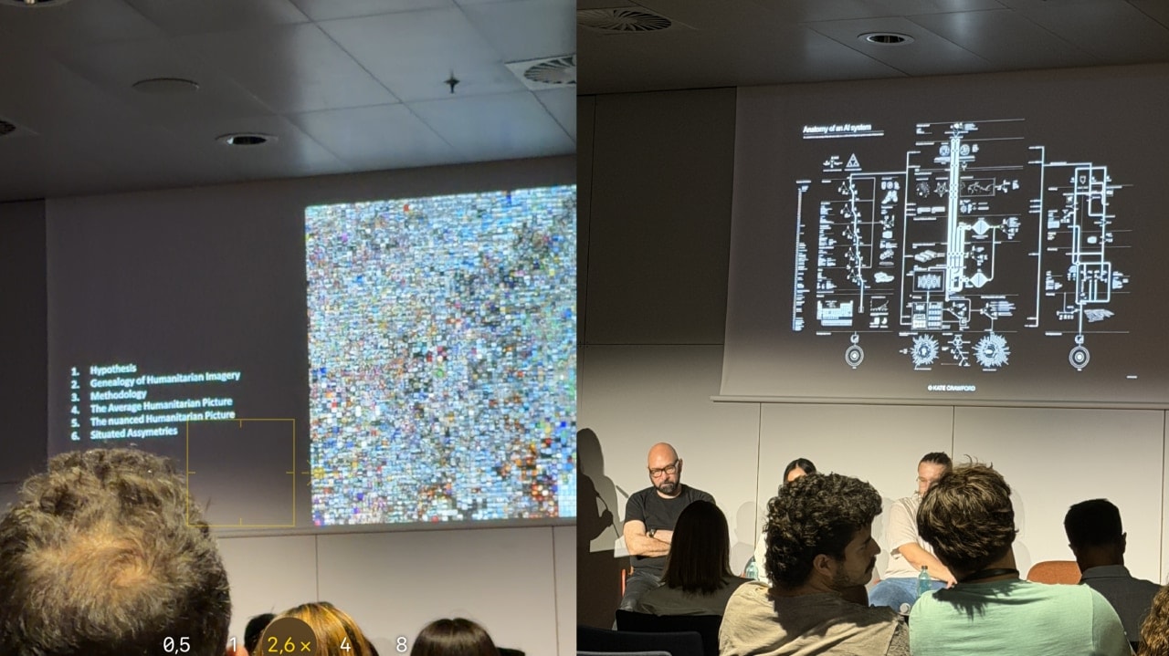 UIA 2026 research session presenting digital maps and architectural data visualizations.